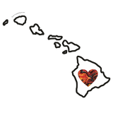 HI Heart in Hawaii Sticker