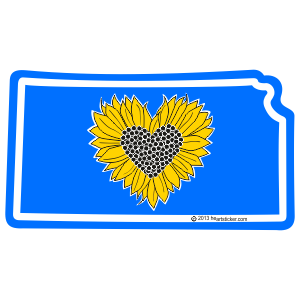 KS Heart In Kansas Sticker