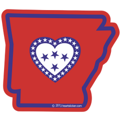 AR Heart in Arkansas Sticker