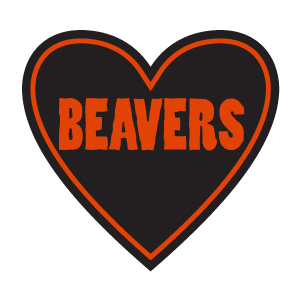 OR Love Decal Beavers (Rough) Sticker