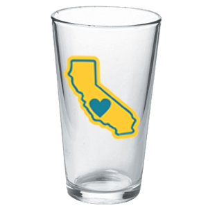 Heart In Central Cal Pint Glass
