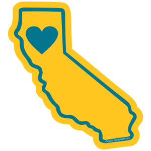 CA Heart In NorCal Sticker