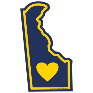 DE Heart in Delaware Sticker