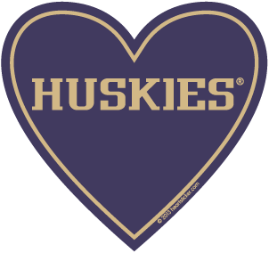 WA Love Decal "Huskies" Sticker