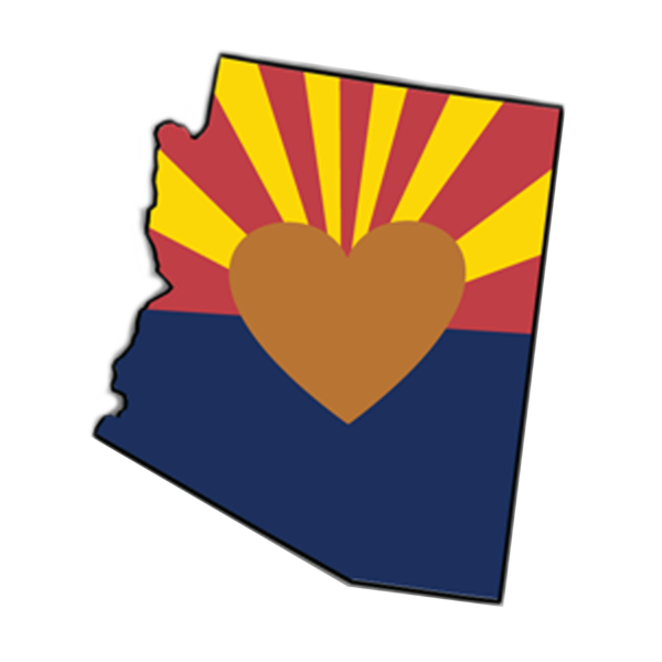 AZ Heart in Arizona Sticker