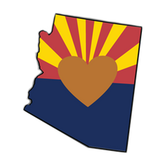 AZ Heart in Arizona Sticker