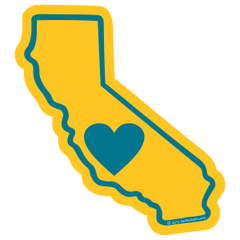 CA Heart in California (Central) Sticker