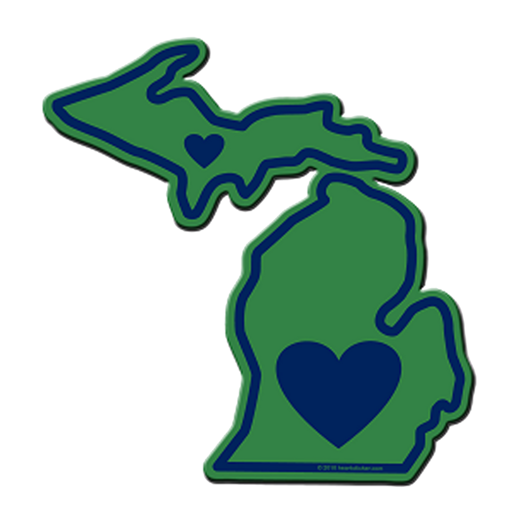 MI Heart in Michigan Sticker