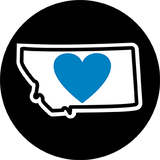 MT Heart in Montana 2.25" Magnet