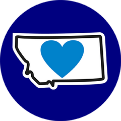 MT Heart in Montana 2.25" Magnet