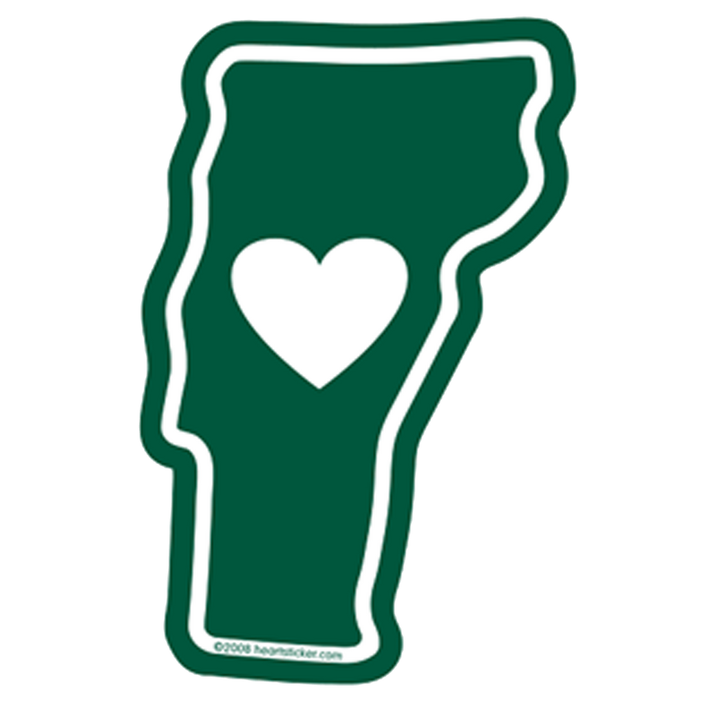VT Heart In Vermont Window Cling