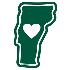 VT Heart In Vermont Window Cling