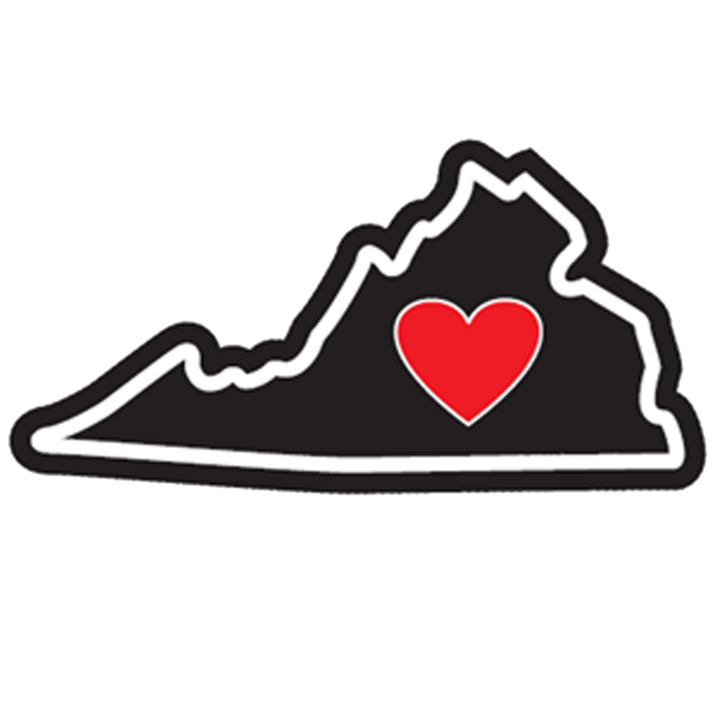 VA Heart in Virginia Sticker