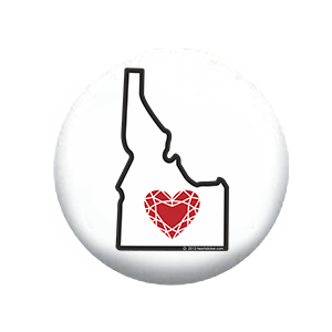 Heart In Idaho Button