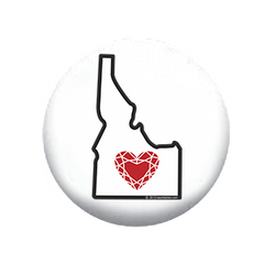 Heart In Idaho Button