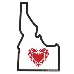 ID Heart in Idaho Sticker