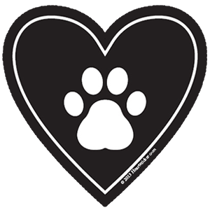 LD Love Decal Dog Paw Sticker