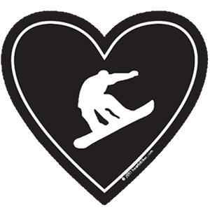LD Love Decal Snowboard Sticker