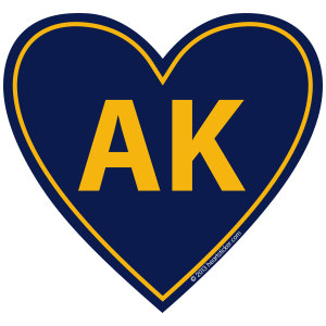 AK Love Decal Alaska Sticker