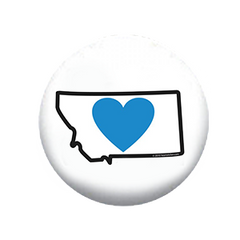 Heart In Montana Button