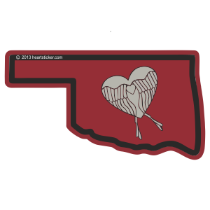 OK Heart in Oklahoma Sticker