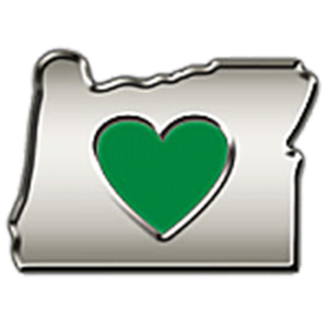 Heart in Oregon Lapel Pin