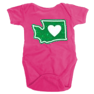 Heart in Washington Onesie