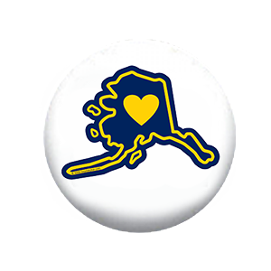 Heart in Alaska Button