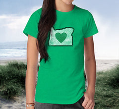 Heart in Oregon Jrs. T-Shirts