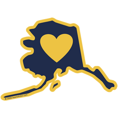 AK Heart in Alaska Sticker