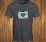 Heart in Oregon Men's T-Shirts