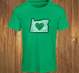 Heart in Oregon Men's T-Shirts