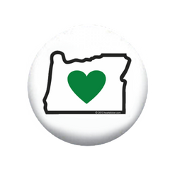 Heart in Oregon Button