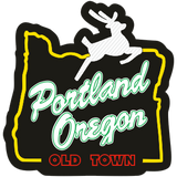 Portland Stag Sign Sticker