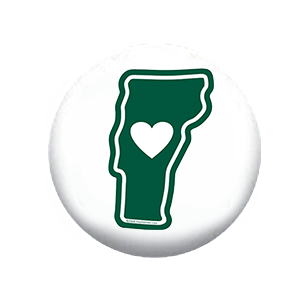 Heart In Vermont Button