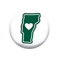 Heart In Vermont Button